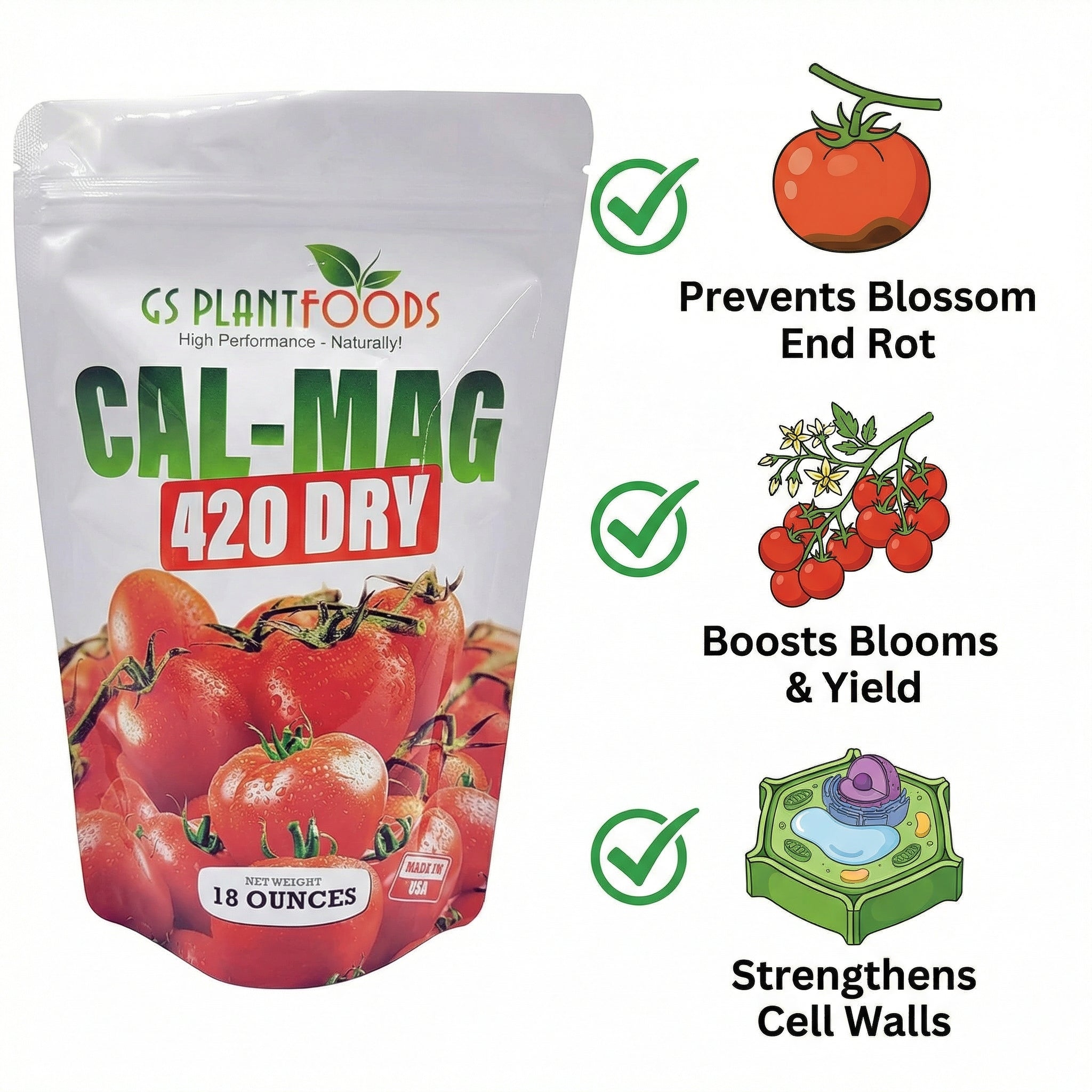 Cal-Mag Extreme – Advanced Calcium, Magnesium & Micronutrient Supplement for Plants – Strengthens Cell Walls, Prevents Deficiencies & Promotes Vigorous Growth – For All Plants, Lawns & Gardens