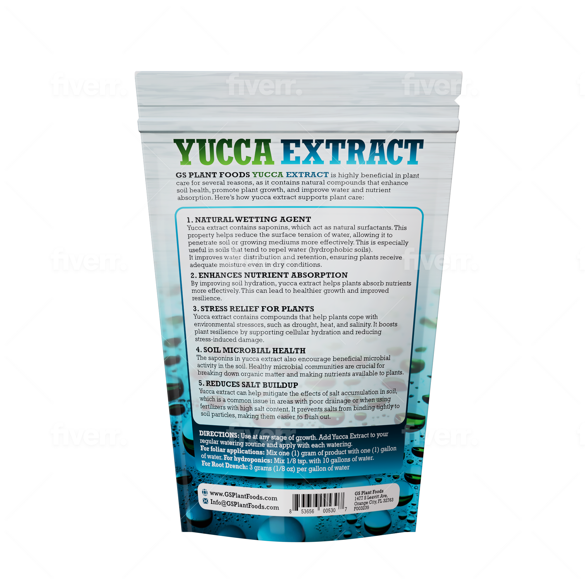 Yucca Extract- Organic wetting Agent and surfactant 8 oz