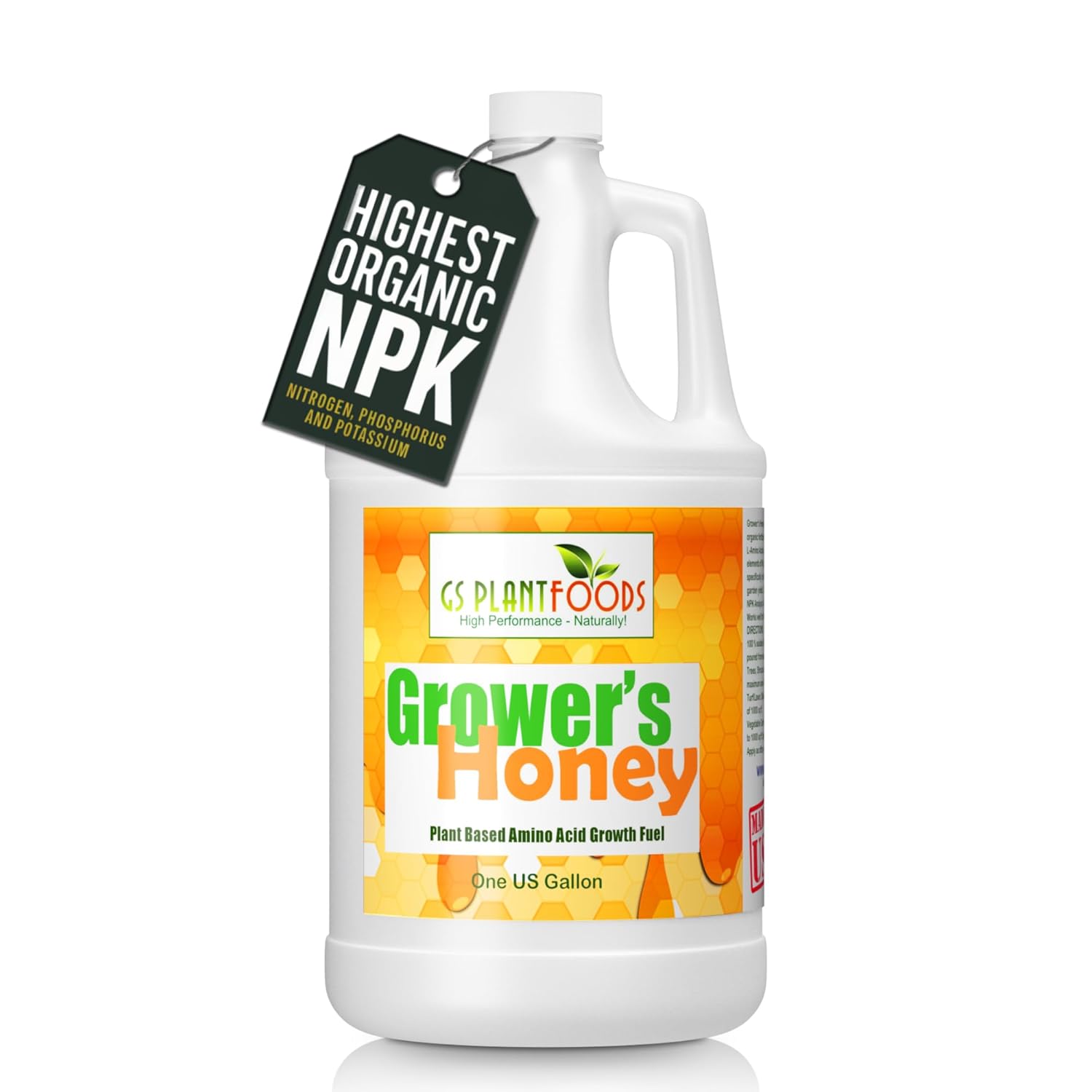 high acid plant fertilizer Grower's Honey Plant Based Amino Acid Plant Growth Fuel 1 Gallon Concentrate