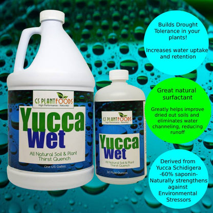 Yucca Wet, Liquid Yucca Extract- Organic wetting Agent and surfactant