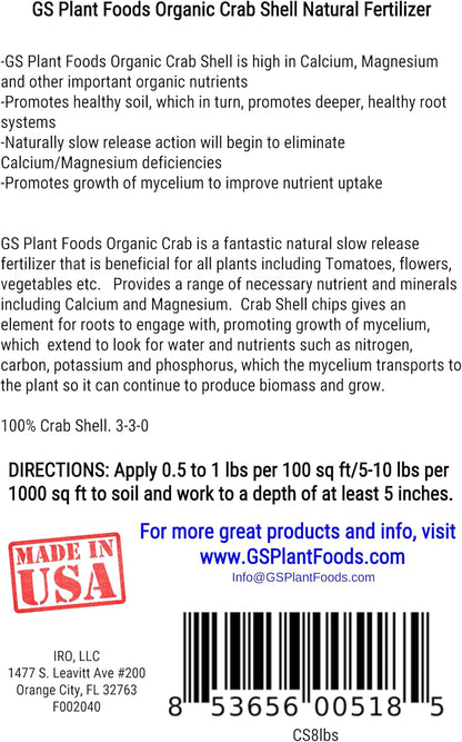 Organic Crab Shell Natural Fertilizer Calcium Booster 3-3-0