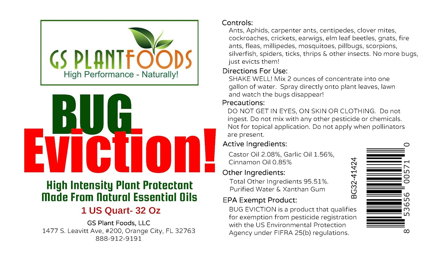 Bug Eviction! All Natural Super Repellant