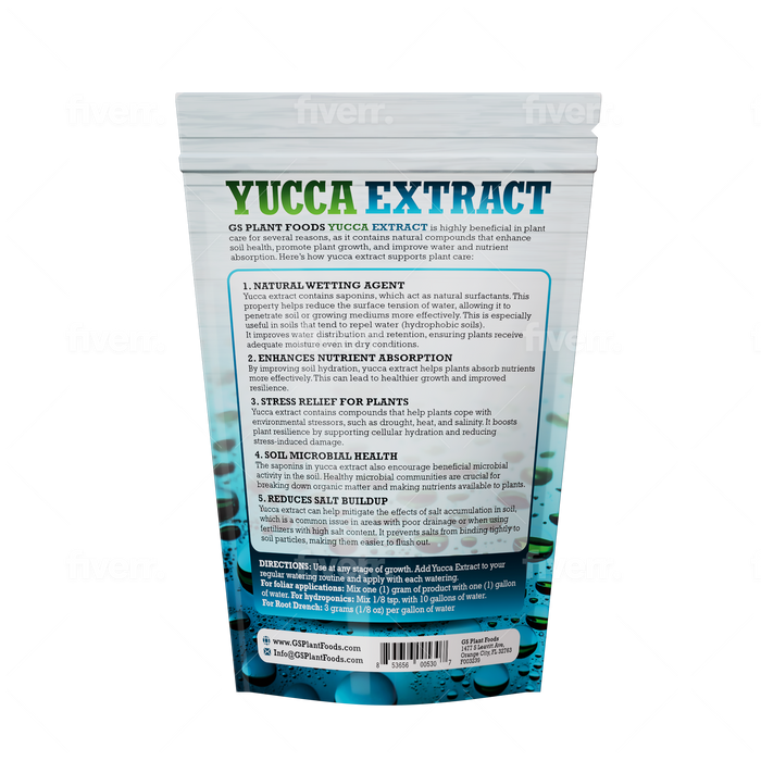 Yucca Oil Organic Yucca Extract for Plants & Soil | GS Plant Foods