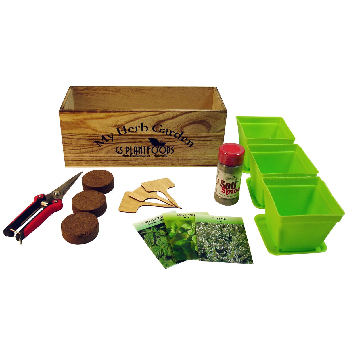 Herb Window Garden Gift Set- Complete windowsill herb garden growing kit