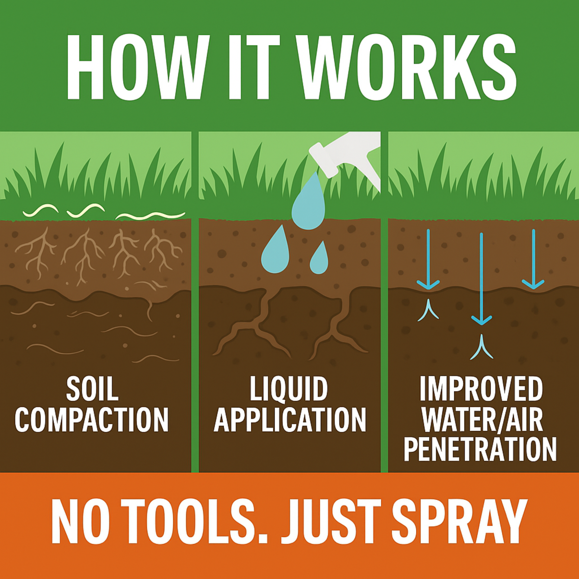 Soft Soil Liquid Soil Aerator & Lawn Treatment